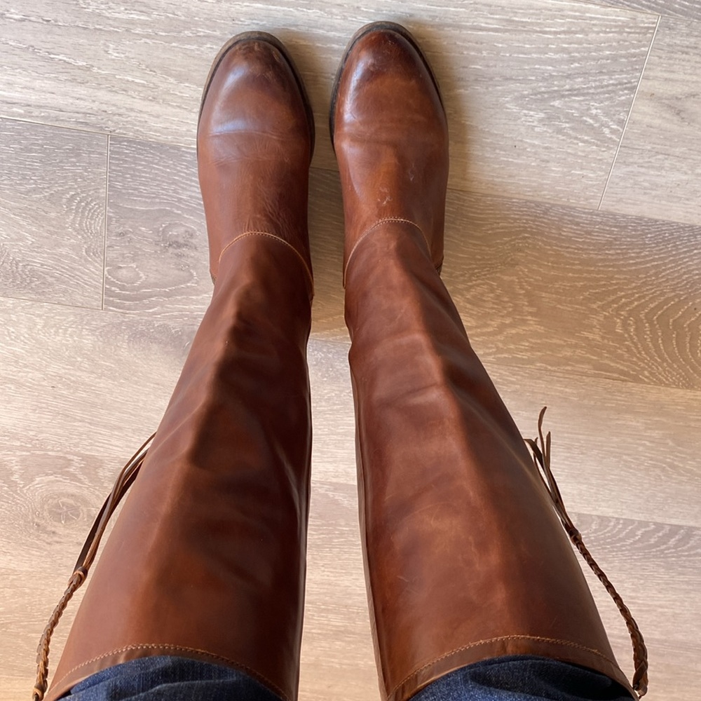 New Day Company Handmade Italian leather brown boots 34 - Picture 12 of 13
